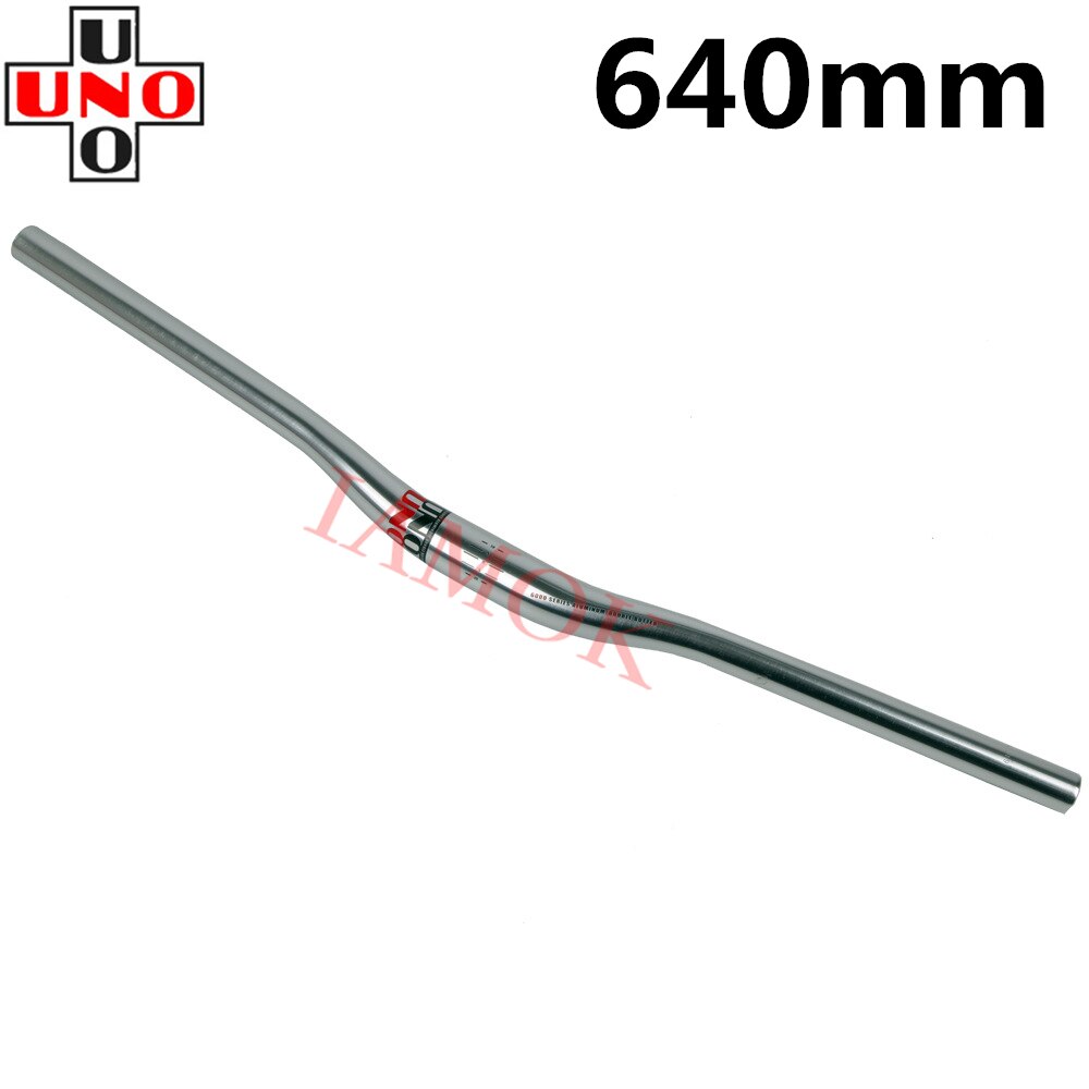 Manubrio UNO FB21L/RB12L Mountain Bike argento ultraleggero 31.8mm Iamok 640/680/720/740/760/800mm manubrio parti di biciclette: Swallow 640mm Red