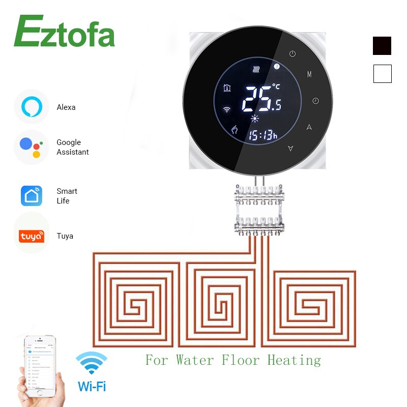 Wifi Smart 3A Water Thermostaat Temperatuur Controller Tuya App Afstandsbediening Voor Water Vloerverwarming Werken Met Google Thuis