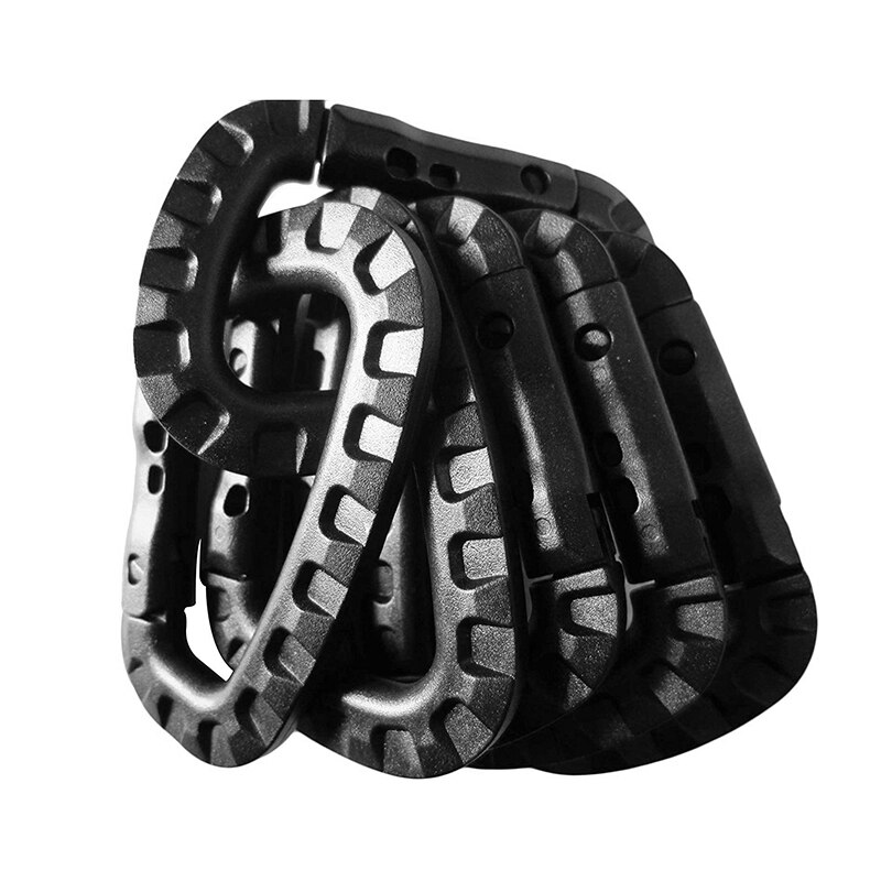 Carabiner Keychain Hard Polymer D Rings Light Weight Spring Snap Gear Clip Utility Hooks Backpack Hanging Buckle