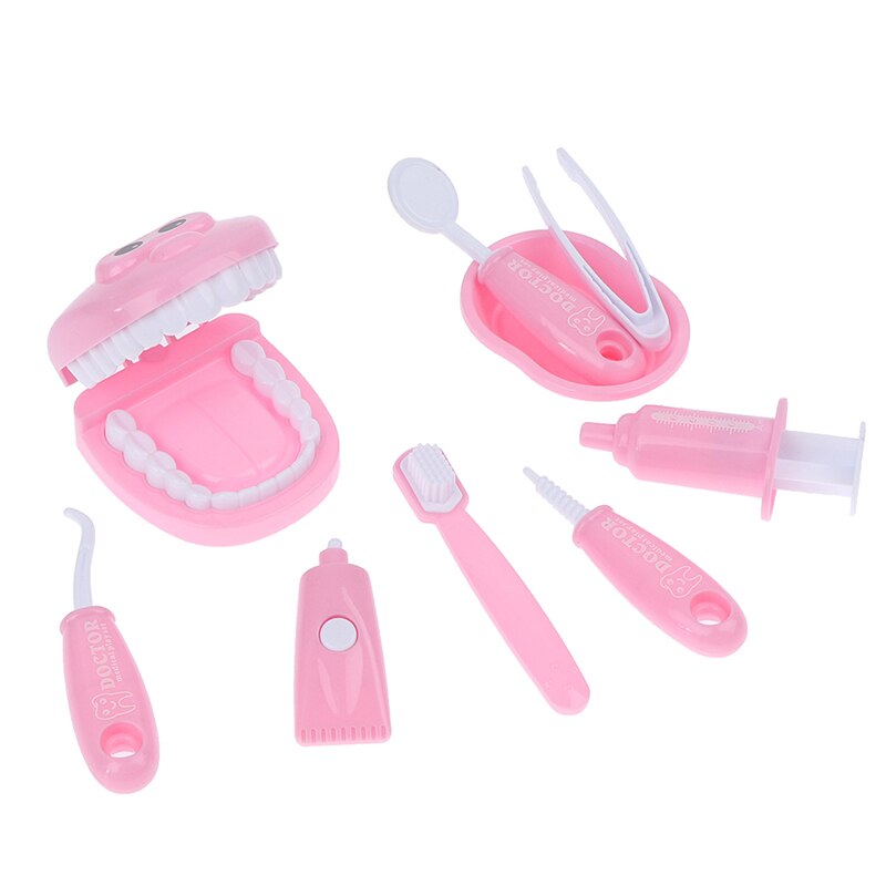 9Pcs Kids Kinderen Pretend Play Speelgoed Tandarts Controleren Tanden Model Set Rollenspel Learing Speelgoed
