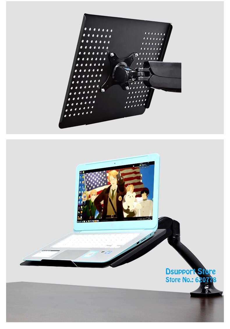 Zware 10-15.6 Inch Laptop Houder Lade Notebook Cooling Laptop Ondersteuning Met Vesa Montagegaten 100X100mm Voor Diy