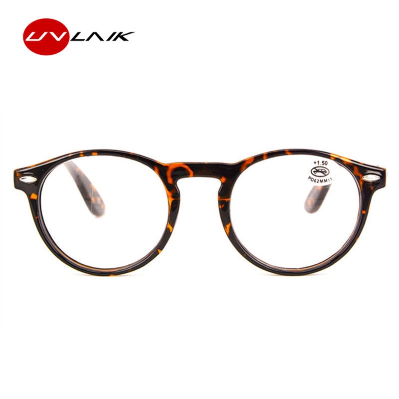 Uvlaik moda redonda óculos de leitura das mulheres dos homens retro vermelho azul preto óculos do vintage ultraleve quadro
