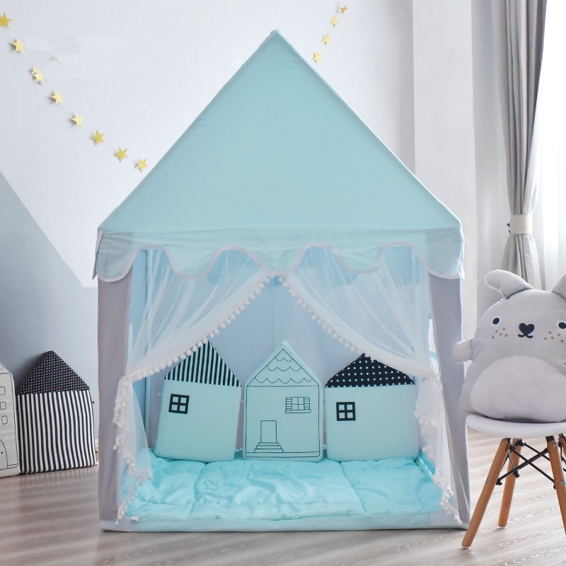 Kind Speelhuis speelgoed tent Nordic INS Play Tent Baby Dome Opknoping Klamboe Kinderkamer Decoratie Tent Marine Bal zwembad