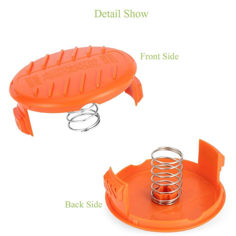 RC-100-P Replacement Spool Cap & Spring Fit For Black & Decker AFS Trimmer 3 Pcs