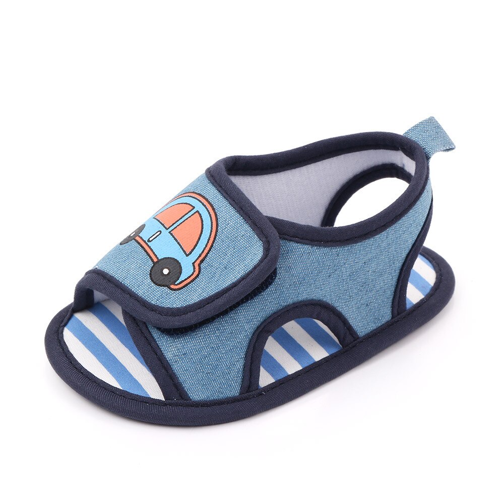 Neugeborenen Baby Infantil Mädchen Schuhe für 1 Jahr Karikatur Auto Sandalen Kleinkind Junge Sandales Kleinkind Sommer Trainer: Blau / 13-18 Monate