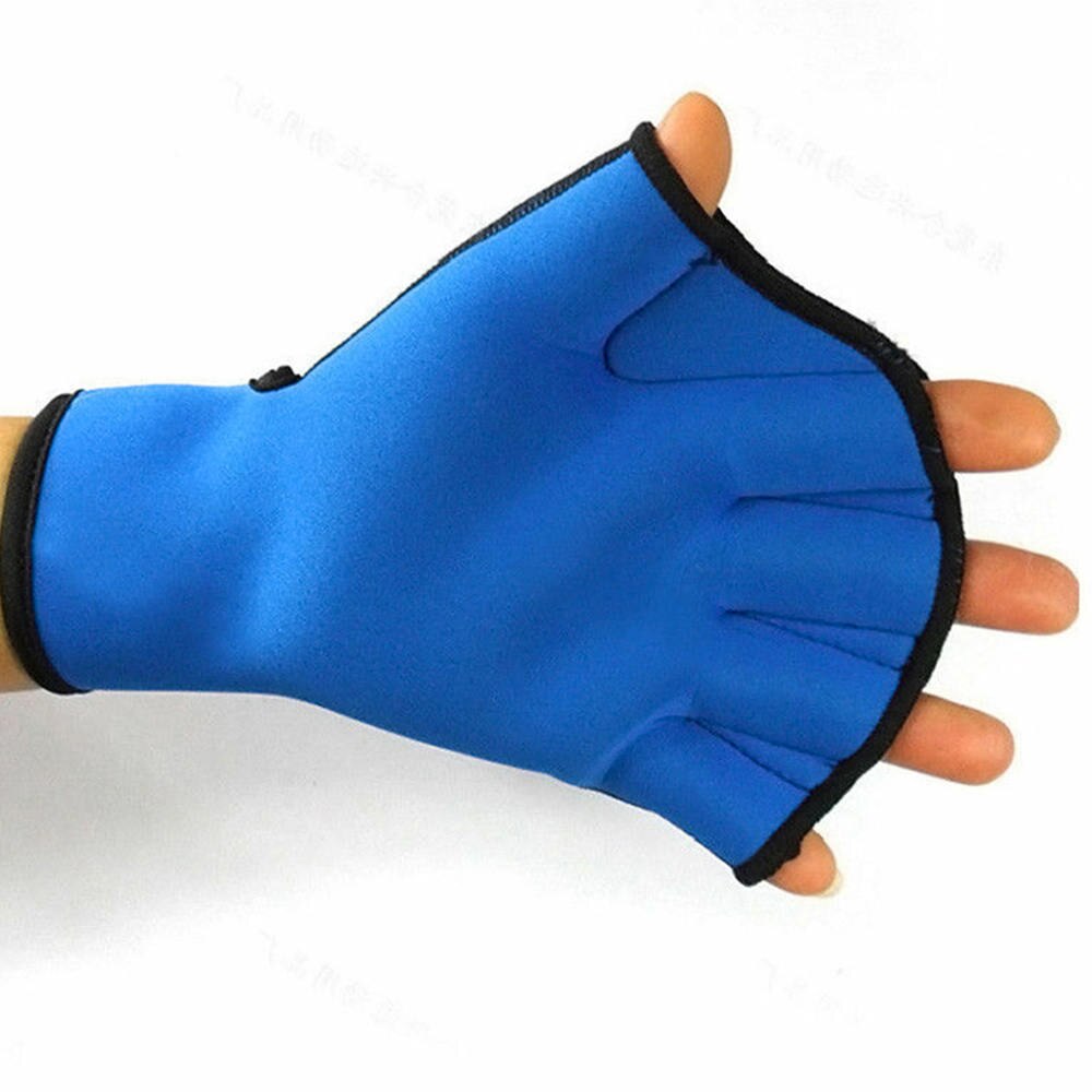 1 paar Schwimmen Handschuhe Aquatische Fitness Wasser Widerstand Aqua passen Paddel Ausbildung Finger Handschuhe Sport Paddel Trainer
