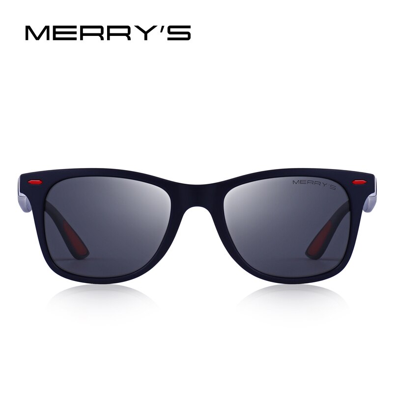 Merrys mænd kvinder klassisk retro nitte polariserede solbriller lysere firkantet ramme 100%  uv beskyttelse  s8508