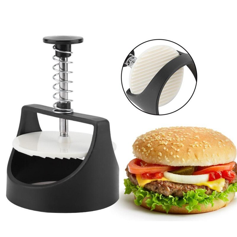 Ttlife rund form hamburgerpress rostfritt stål hamburgerbiffmaskin press hamburgerköttmaskin hamburgerform köksprylar