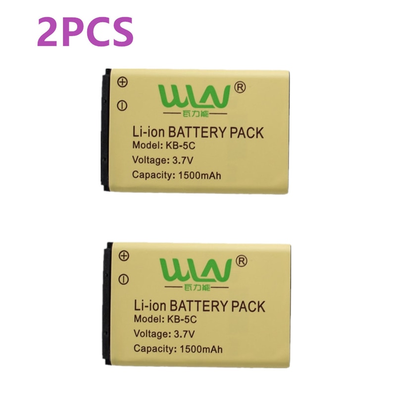 2pz 100% Originale Ricaricabile Li-ione batteria pacchetto per WLN di KD-C1 Due modo Radio KD-C2 1500mah KB-5C Kaili Walkie talkie Batteria