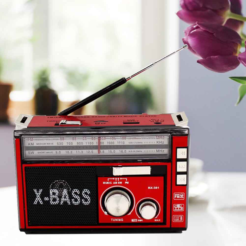 MP3 Player Flashlight Antenna TF USB AM FM SW Led Portable Radio Outdoor Rechargeable Home Retro High Sensitivity