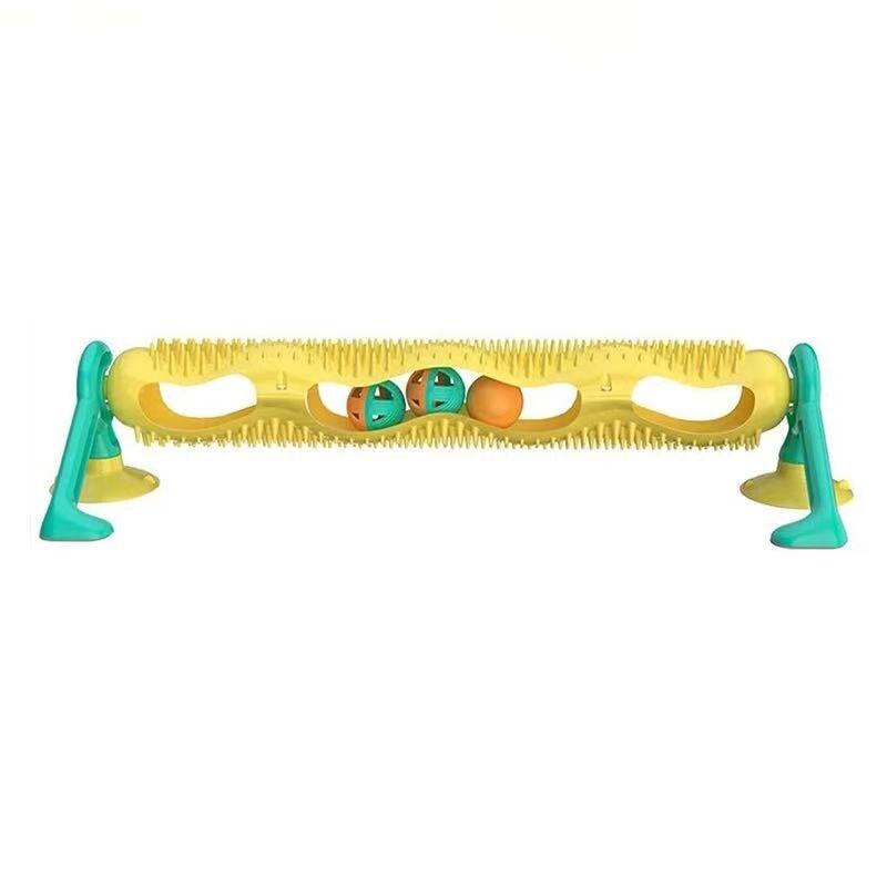Pista de juguete con ventosa para gatos, juego interactivo luminoso de masaje con ventosa, ventosa para ventana, Trackball, juguete de inteligencia para mascotas: Default Title