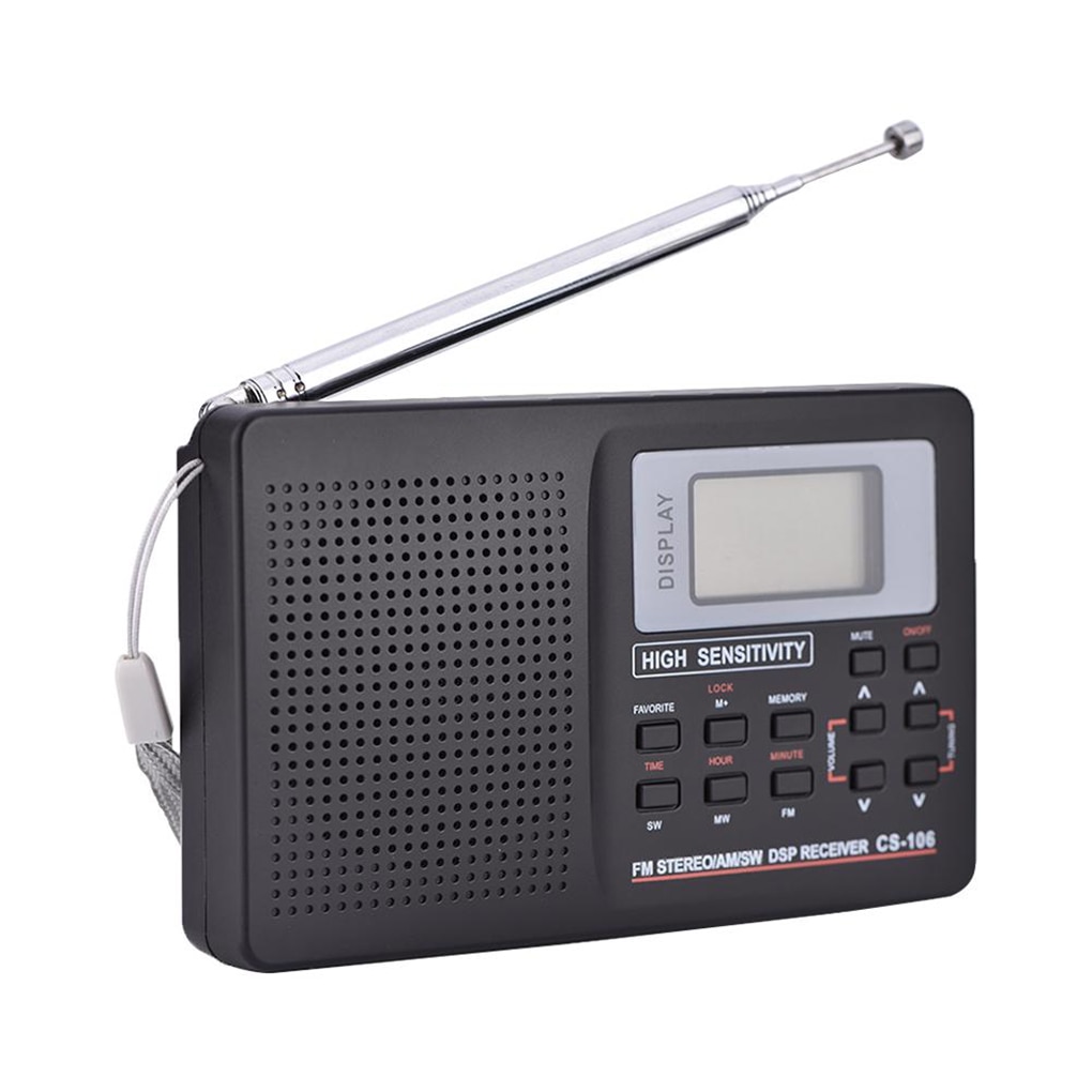 Mini récepteur Radio FM/AM/SW/LW/TV pleine bande réveil Portable fonction mémoire numérique Radio récepteur Radio 10/9KHz