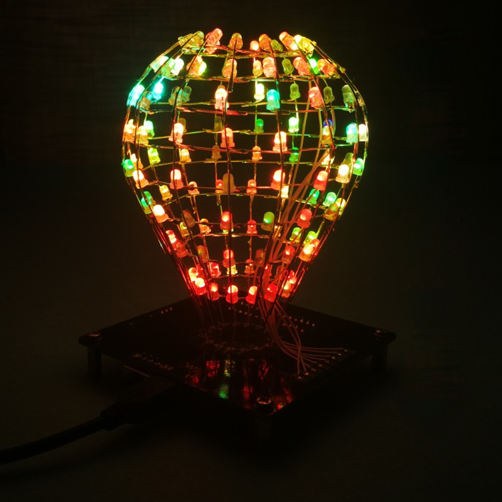 Diy Elektronische Kit Led Licht Kubus Bal Multicolor 16 Soort Knipperende Modus Remote Gecontroleerd Circuit Leren Solderen Onderwerp