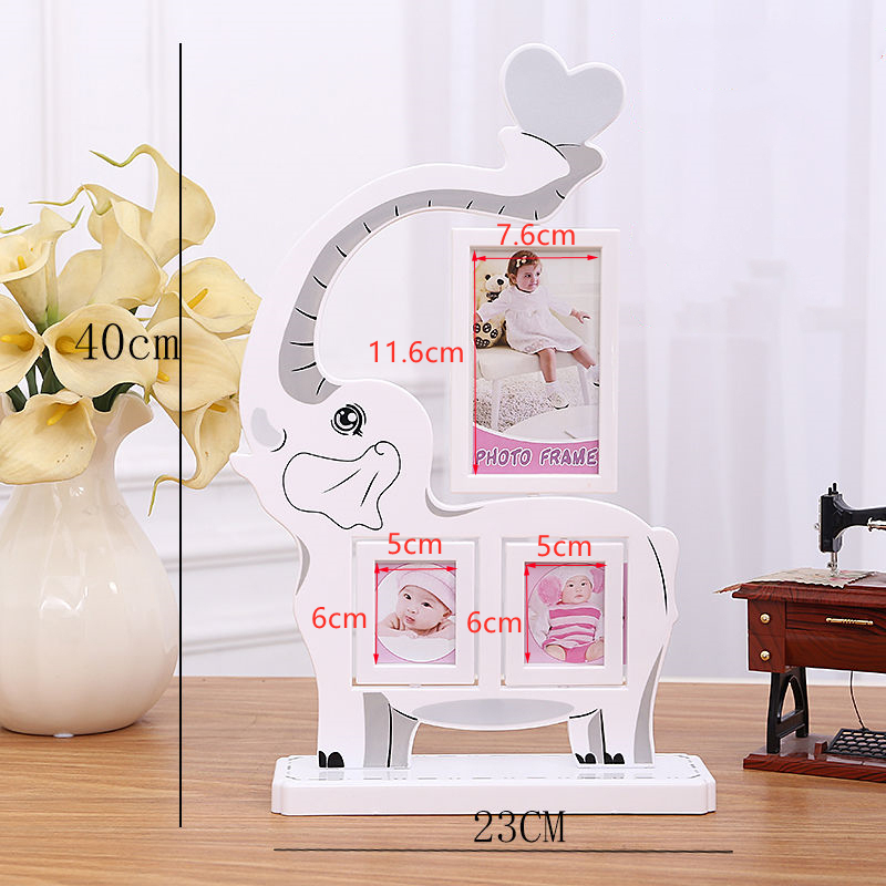 Cartoon Animal Shaped Kids Photo Frames Cute Baby Picture Display Holder Desktop Art Decor Living Room Bedroom Picture Frames