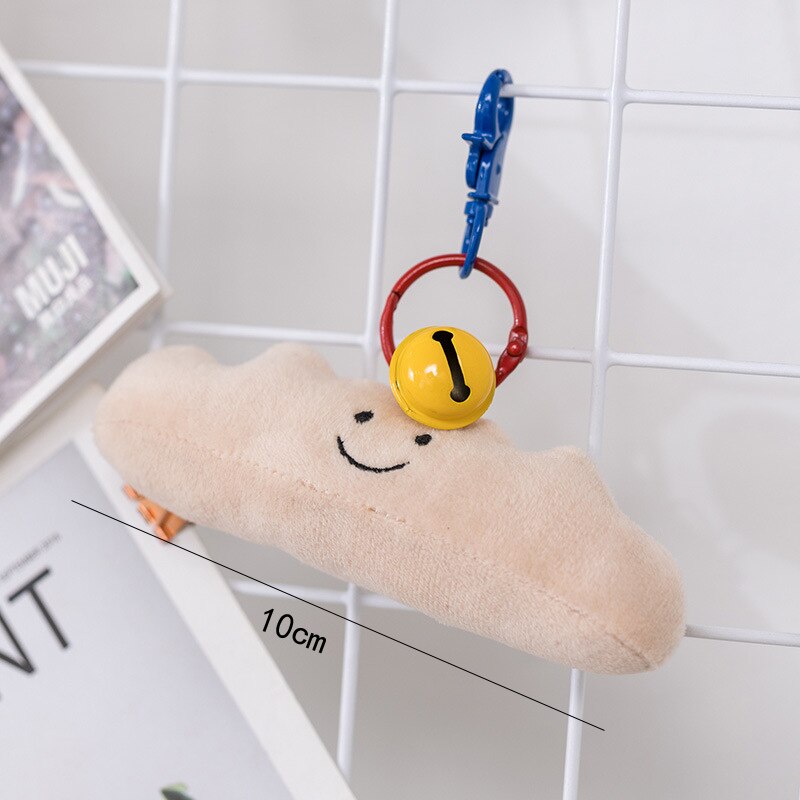 Jouet à mâcher en peluche pour chien, Croissant de Toast, interactif, mignon, résistant aux morsures, molaires, petit et grand gabarit: Baguette-small
