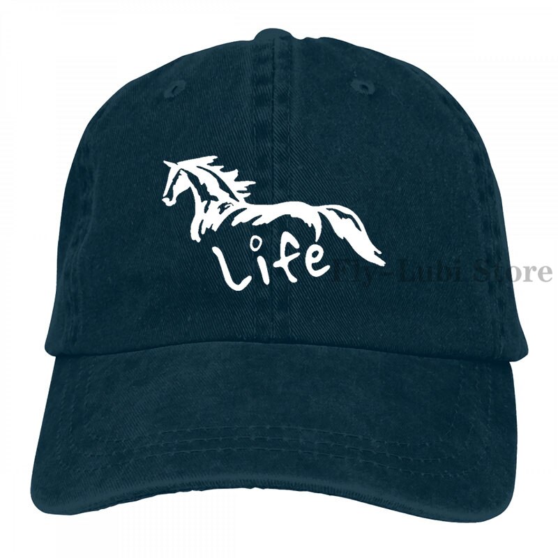 Horse Life Baseball cap men women Trucker Hats adjustable cap: 2-Navy