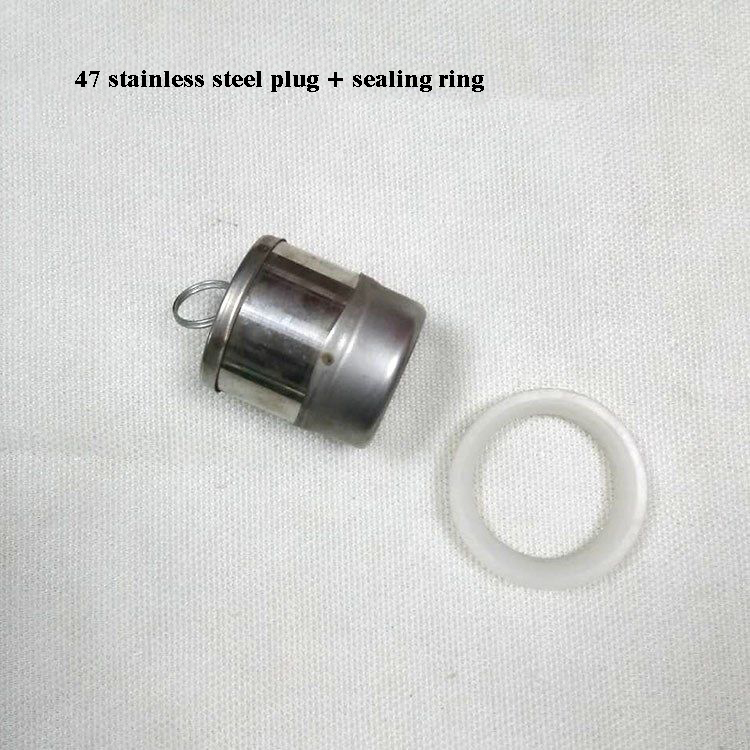 Solar Water Heater Water Tank Plugging Head Solar Accessories Stainless Steel Barrel Plug Plug Plug Bulkhead Breathable Cap: 47 plug sealing ring