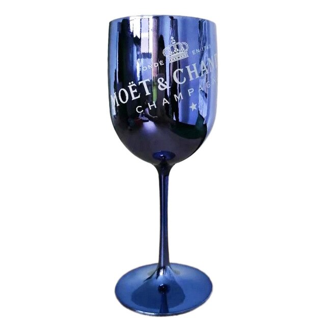 2 copos de cocktail, copos de champanhe, vidros galvanizados, copos plásticos galvanizados brancos: Azul