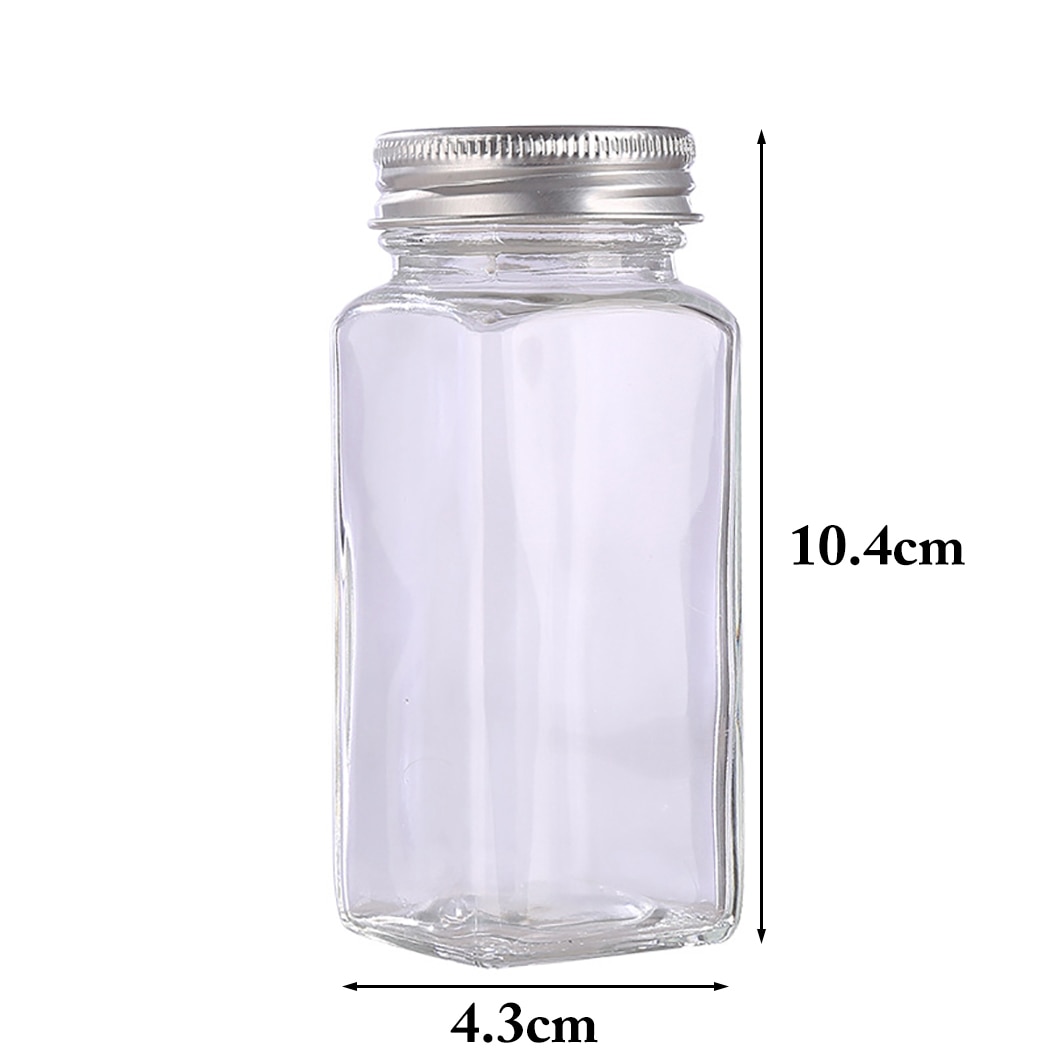 Agitadores de sal y pimienta de vidrio grueso, tarro de condimentos, herramienta para barbacoa, botellas, contenedor de vinagrera, agitador de condimentos, 2/4 Uds.