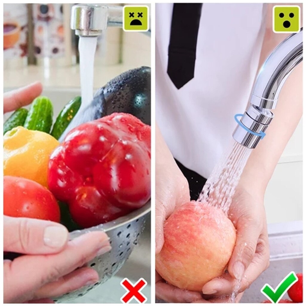 Messing Water Saving Tap Kraan Beluchter Spuit Bevestiging Met 360-Graden Draaibare Filtro De Agua Voor Keuken cocina
