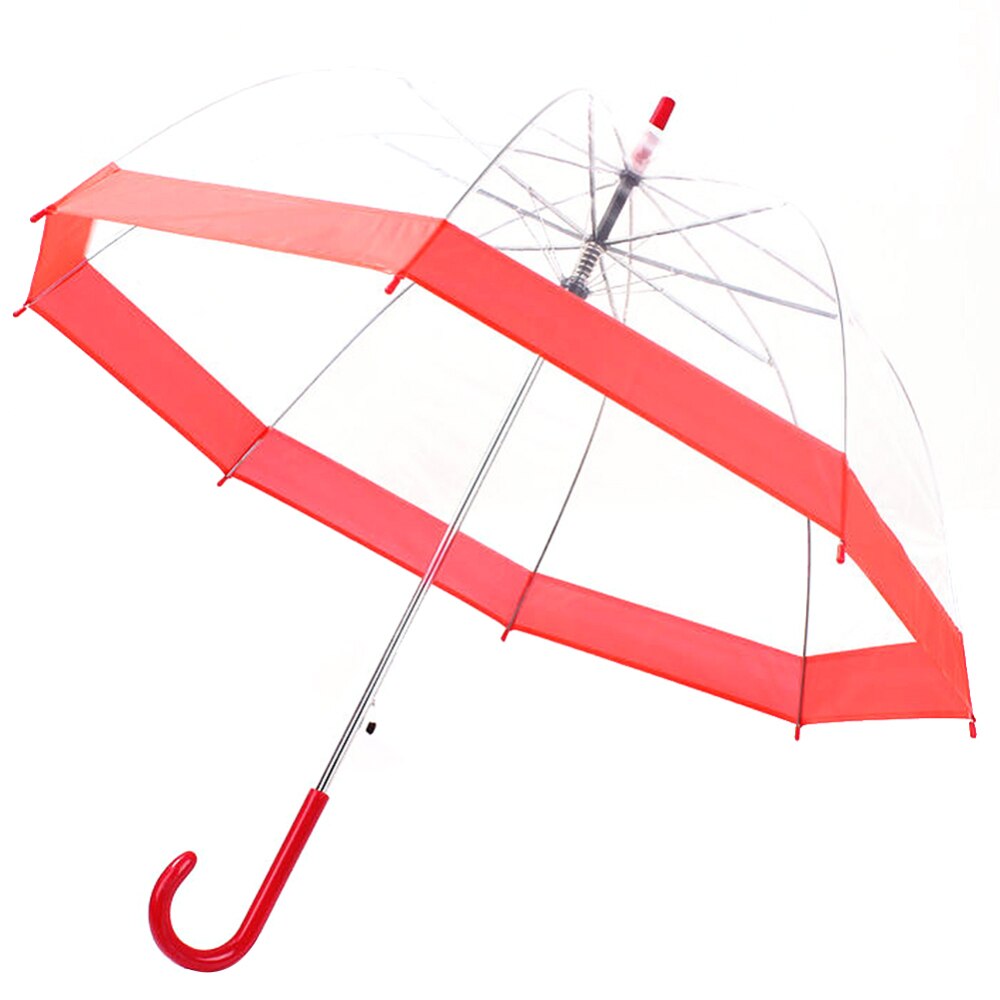 See Through Dome Umbrella Windproof Transparent Walking Mushroom Umbrellas Stylish umbrella