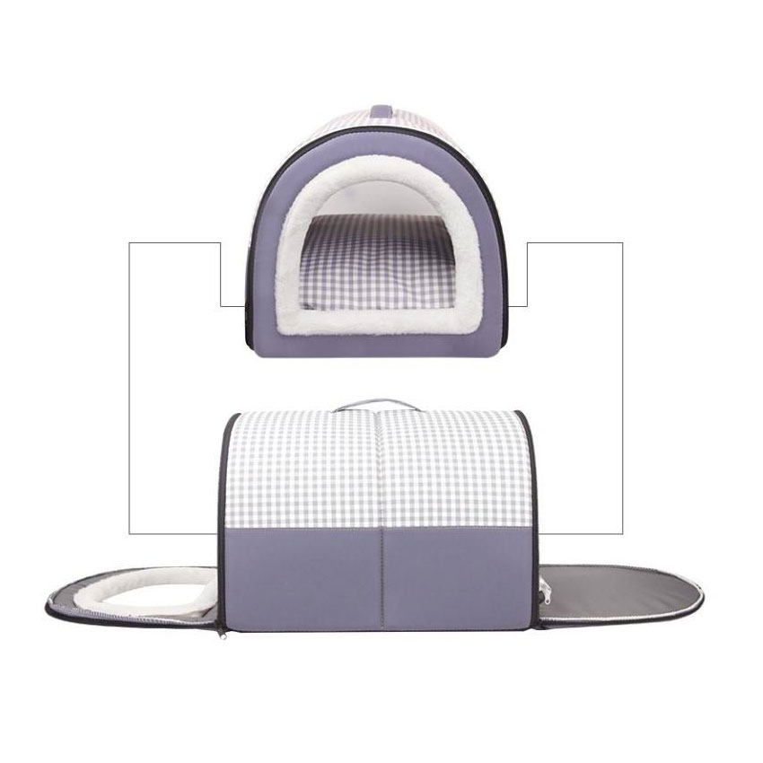 Schattig grotbed voor katten en honden 2-in-1 zelfverwarmend warm huisdierbed Comfortabele den-stijl mat Winter Verdikt Warm Het hele seizoen