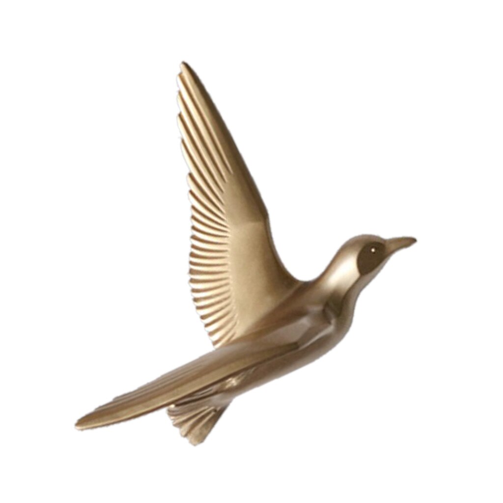 Décorations murales de la mouette en résine | 5 Styles disponibles, chambre à coucher, décoration murale de la maison: C Gold