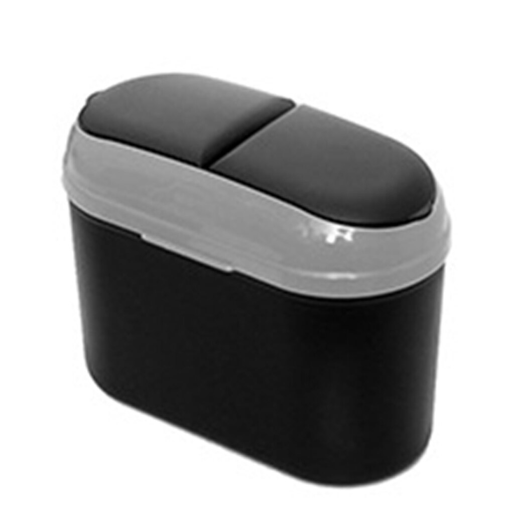 Dobbel åpenn søppelboks bildør hengende snu søppelbøtte avfallsoppbevaringsboks kjøretøy søppelbøtte: Sølv