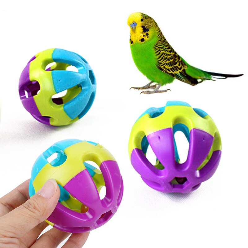 7Cm Abs Ball Kauwen Speelgoed Bijten Speelgoed Met Bell Parkiet Papegaai Supply Huisdier Vogel Speelgoed Multicolor Training Speelgoed interactieve