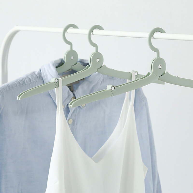 1PC Mini Foldable Portable Clothes Plastic Hangers Multifunction Travel Folding Hanger Travel Artifact Suit Laundry Drying Rack