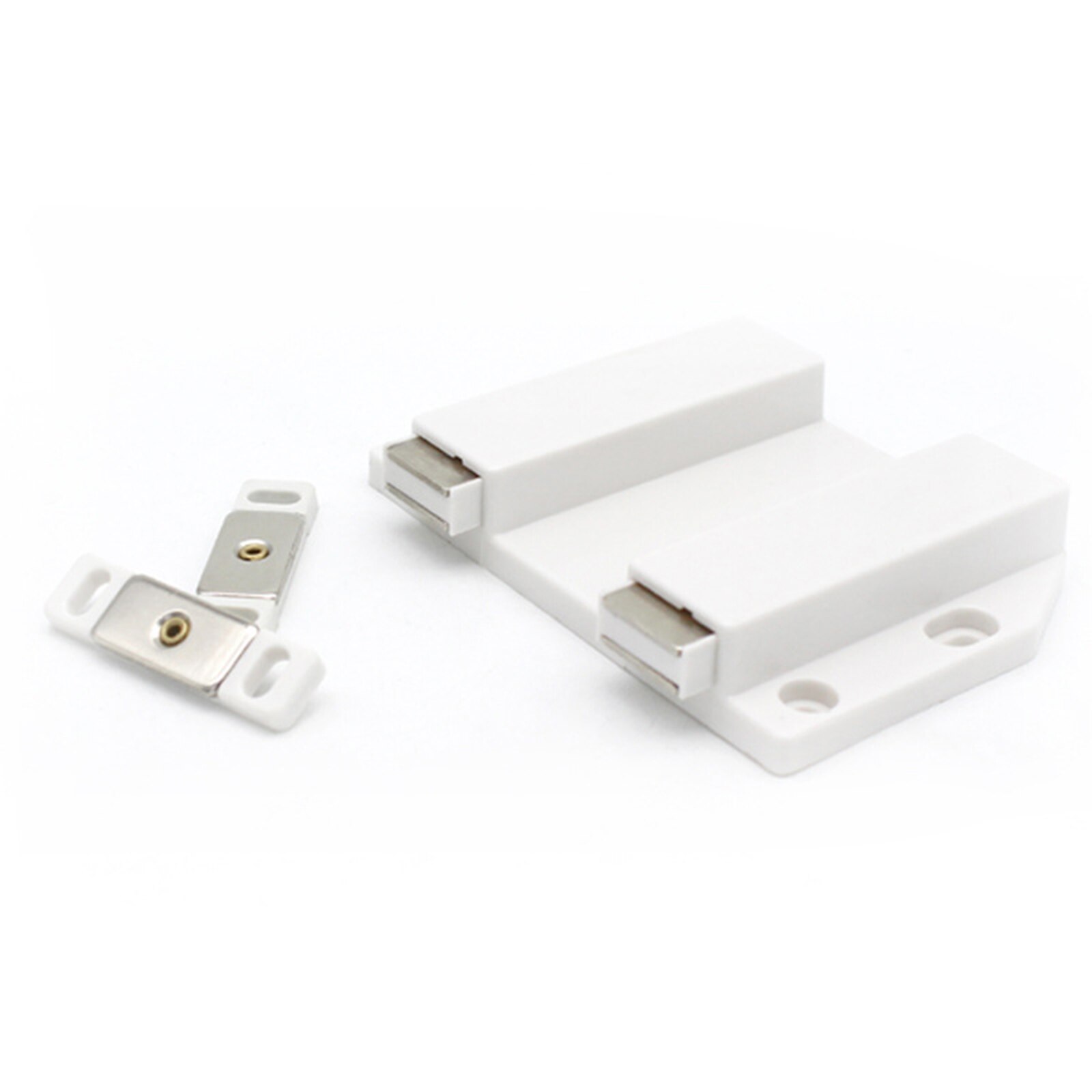 Touch Latch For Home Cabinet Cupboard Drawer Magnetic Press Touch Latches Rebound Device Plastic Touch Latches: Double door