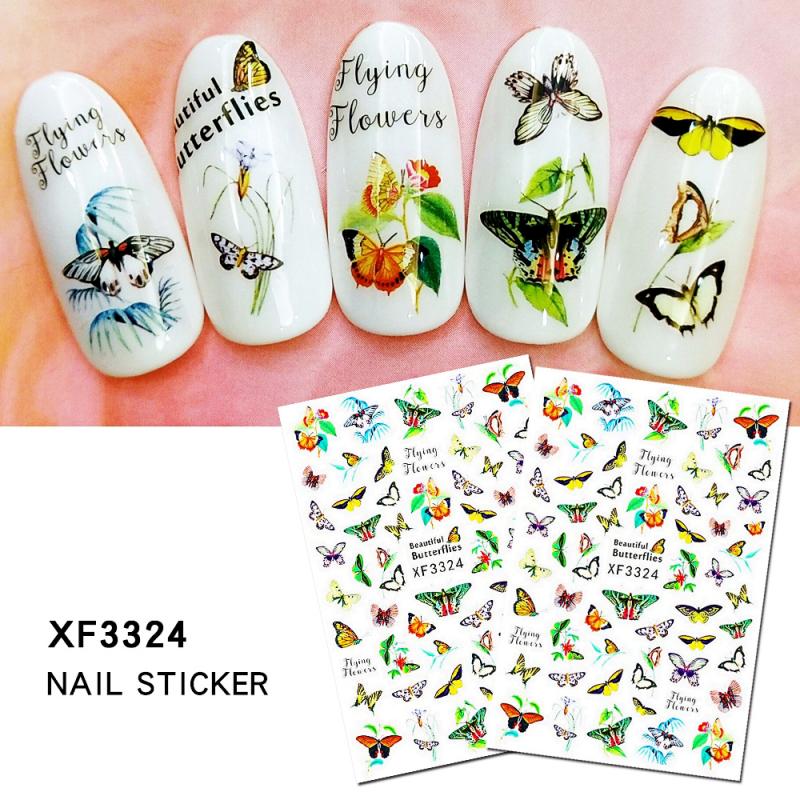 1 pièces belle papillon fantaisie 3D dos colle ongle décalcomanie décoration ongle Art ongle outil ongle ornement érable ongle autocollant: 10