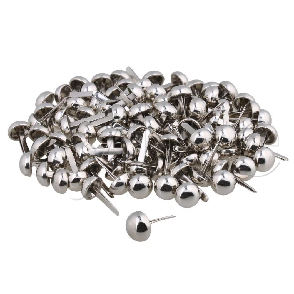 100pcs Silver Round Dome Upholstery Nails Tacks Studs Pins Home Office