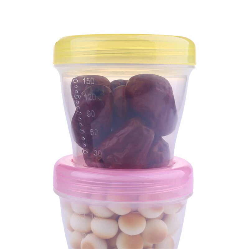 Babymad opbevaring baby snack mælkepulver boks sikkerhed baby mælk pulver beholder snack box beholder genanvendelig opbevaring kop  #4 aa 6