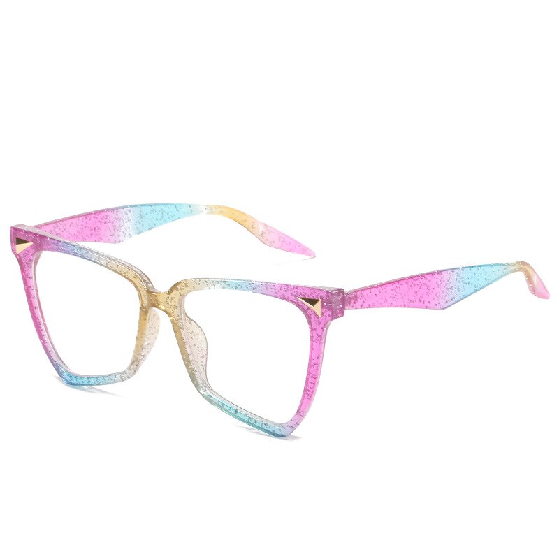 Cat eye brilmontuur, blauw licht blokkerende bril voor dames en heren, bijziendheid, optische bril voor computer, transparant, helder montuur, oculos: Kleurrijk