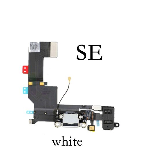 Applicable to iPhone 6 6s Plus 7 SE base tail plug cable, bottom USB charger microphone port base charging cable.: SE White