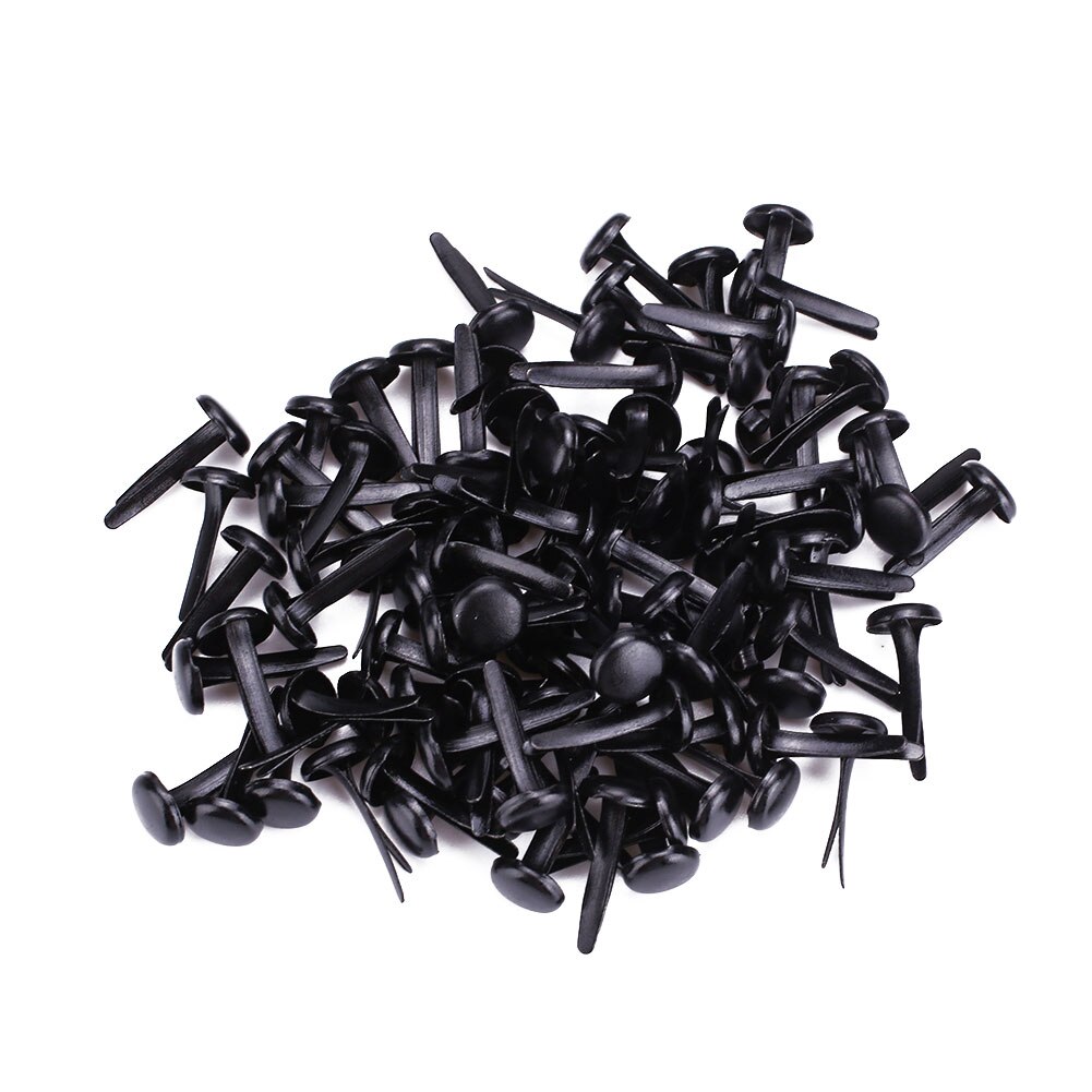 Makeup Beauty for Mini Brad 50PCS Health & Beauty Scrapbook Accessories Brads Nail Tips Round Decorative Nails Photo Frame: 8X12mm Black