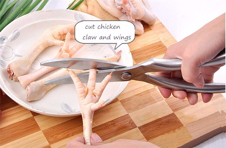 25cm(9.8 '') Gadget de cuisine en acier inoxydable robuste cisaille poisson canard coupé volaille poulet os ciseaux coupe outil de cuisine