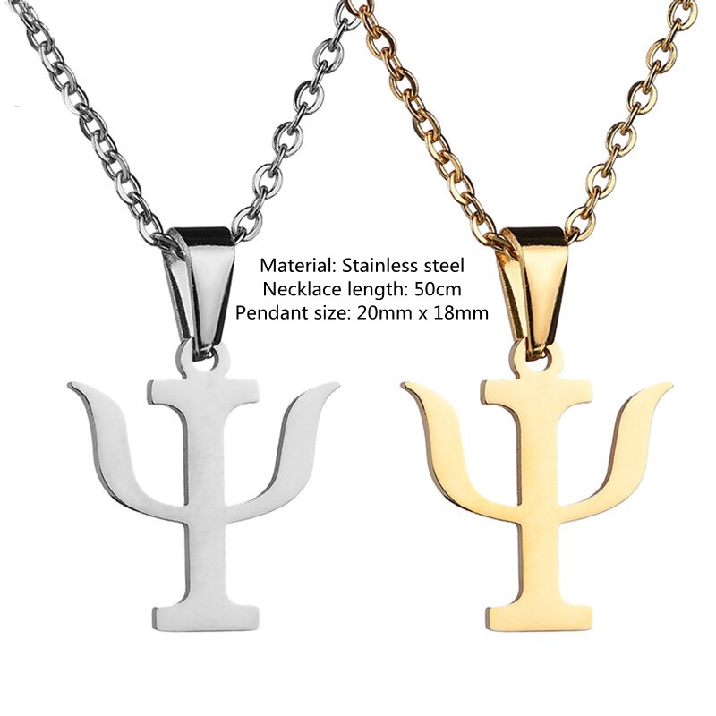 Psychologie Ziel Symbool Gold Rvs Hanger Dames Charm Sleutelbeen Keten Ketting Mooie