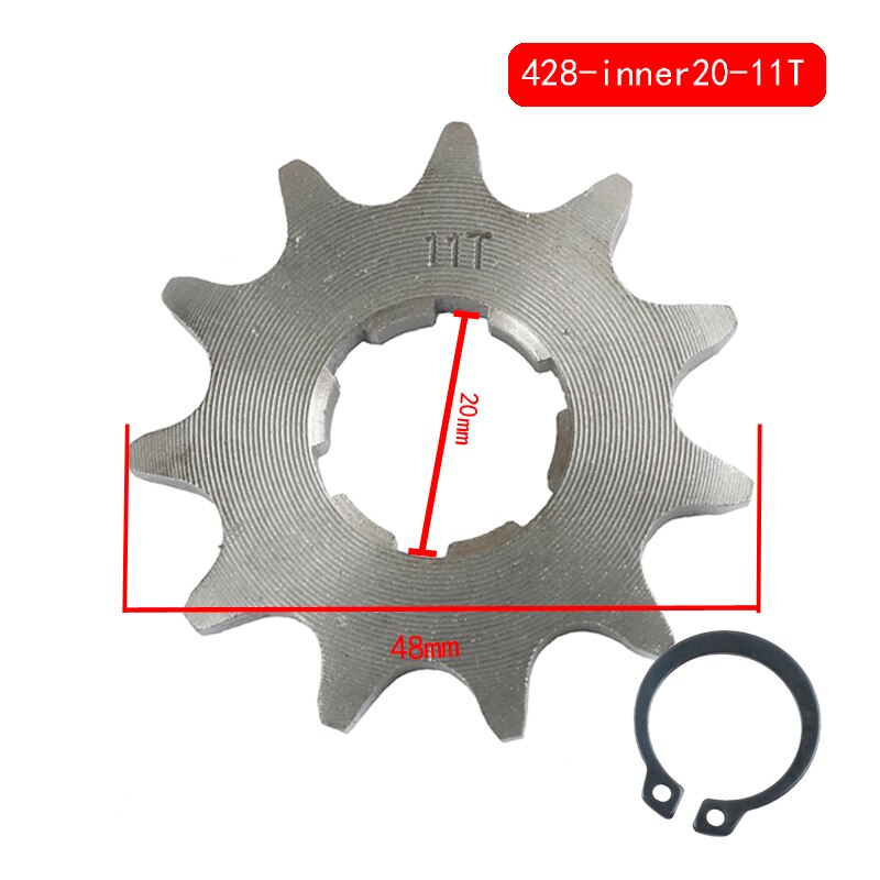 For Loncin Zongshen Lifan Shineray 150 200 250cc ATV Pitbike Motorcycle Moped Motocross Front Engine Sprocket 428# 20mm 10-19T: 11 T