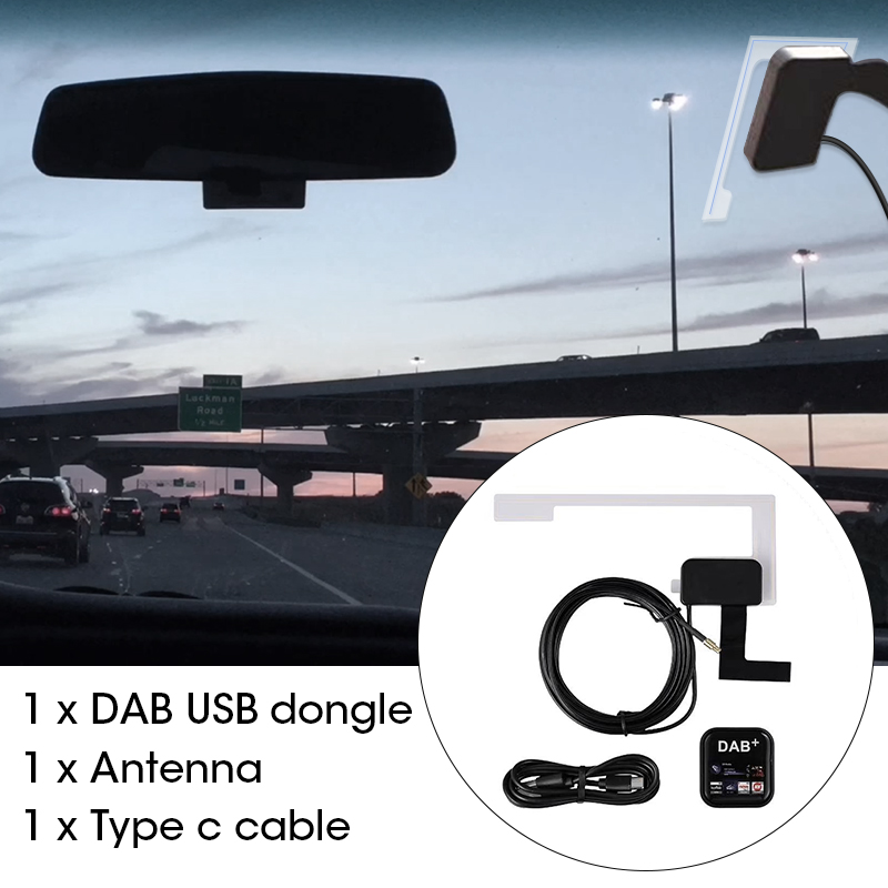 JMCQ DAB/DAB+ Antenna With USB Adapter Universal Android Car Radio GPS Stereo Receiver Europe DAB DAB+ Signal Head Unit Player