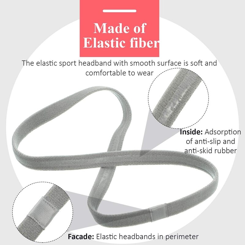4 Stuks Dikke Non-Slip Elastische Sport Hoofdbanden Haar Hoofdbanden, Oefening Haar En Zweetbandjes Voor Vrouwen En Mannen