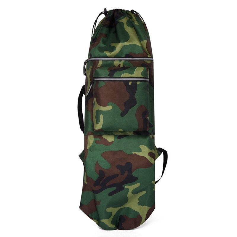 Mochila para monopatín de doble balancín, bolsa para tabla de surf, bolsa para Longboard, bolsa de transporte, accesorios: camouflage green