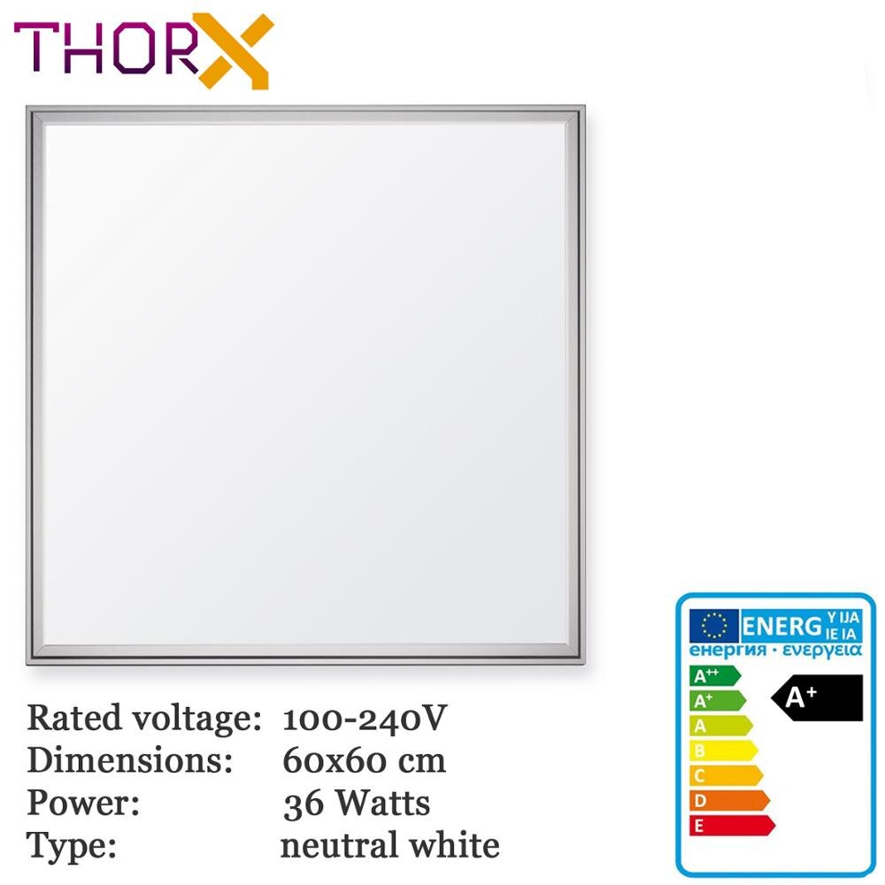 ThorX 60x60 cm Ultraslim LED Panel - 36 W, 3000 Lm led driver 100-240V, cool/warm/neutral Japan Korea fast: 60x60 Neutral White