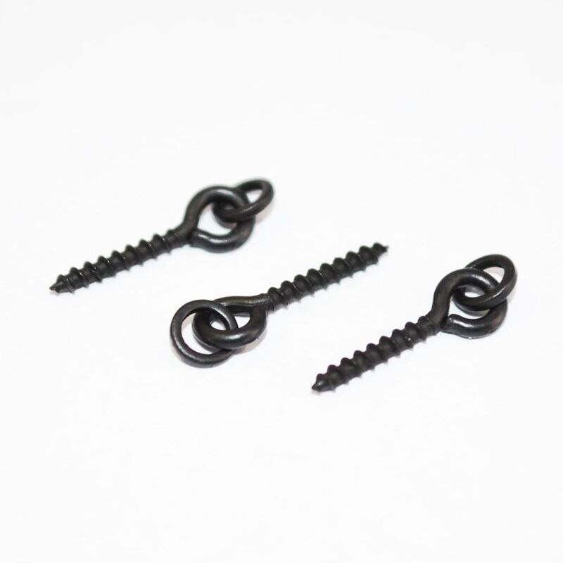 50pcs Carp Fishing Boilie Screw with Solid Ring Bait Tool Chod Rigs Carp Fishing Hair Tackle Accessory