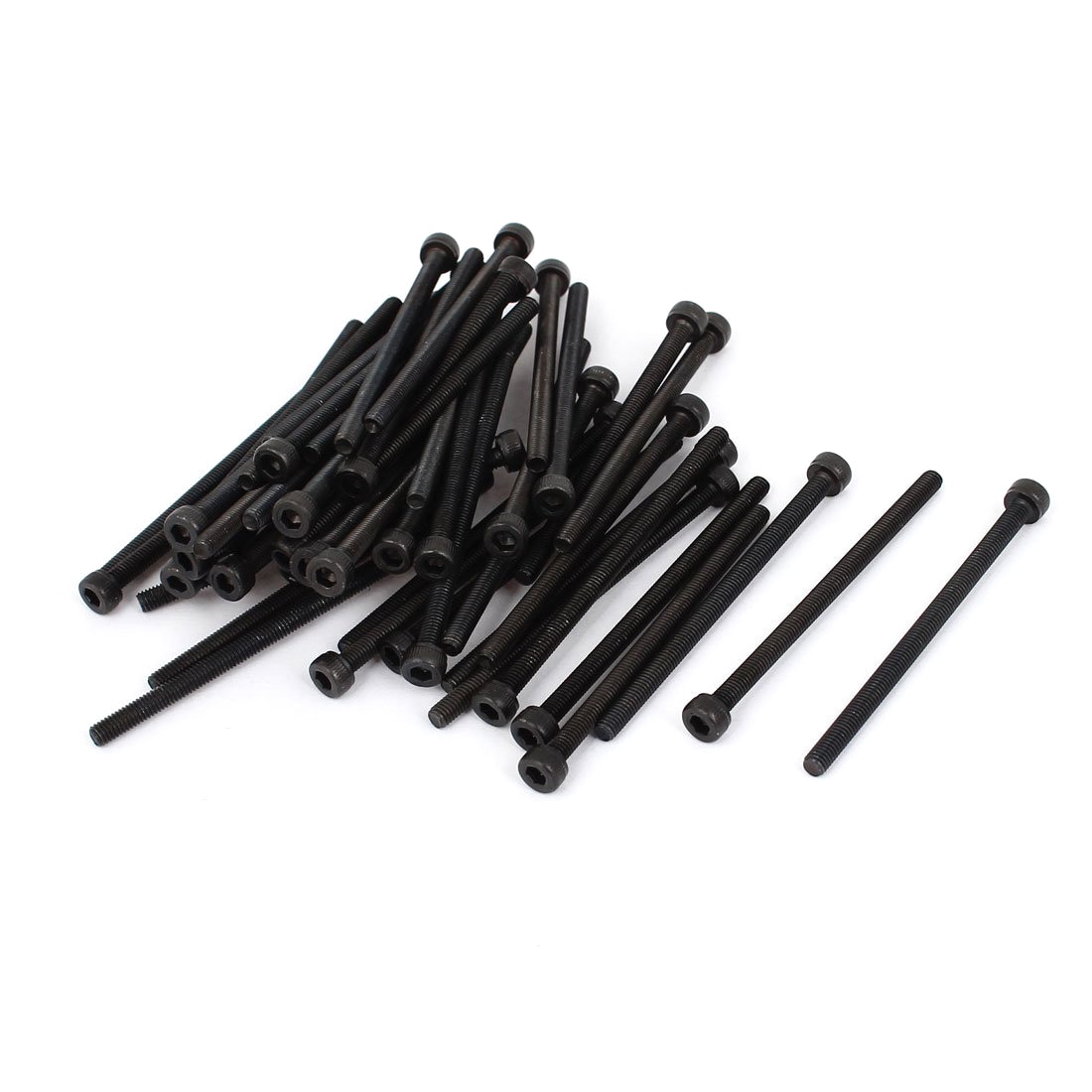 CNIM M3 x 50 Alloy Steel Hex Bolt Socket Head Cap Machine Screw Black 50Pcs