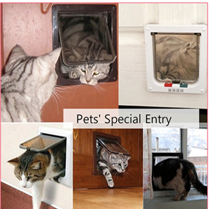 Cat Door Doors for Cats and Dogs Pet Door Control The Direction of Entry and Exit Pet Door Cat Supplies Dog Supplies Dog Gate