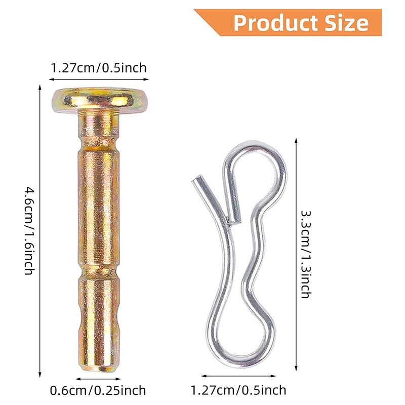 Pack of 10 Snowblower Shear Pins and Cotter Pins Snow Blower Replacement Snowblower Shear Pins and Cotter Pins Set MAZI888