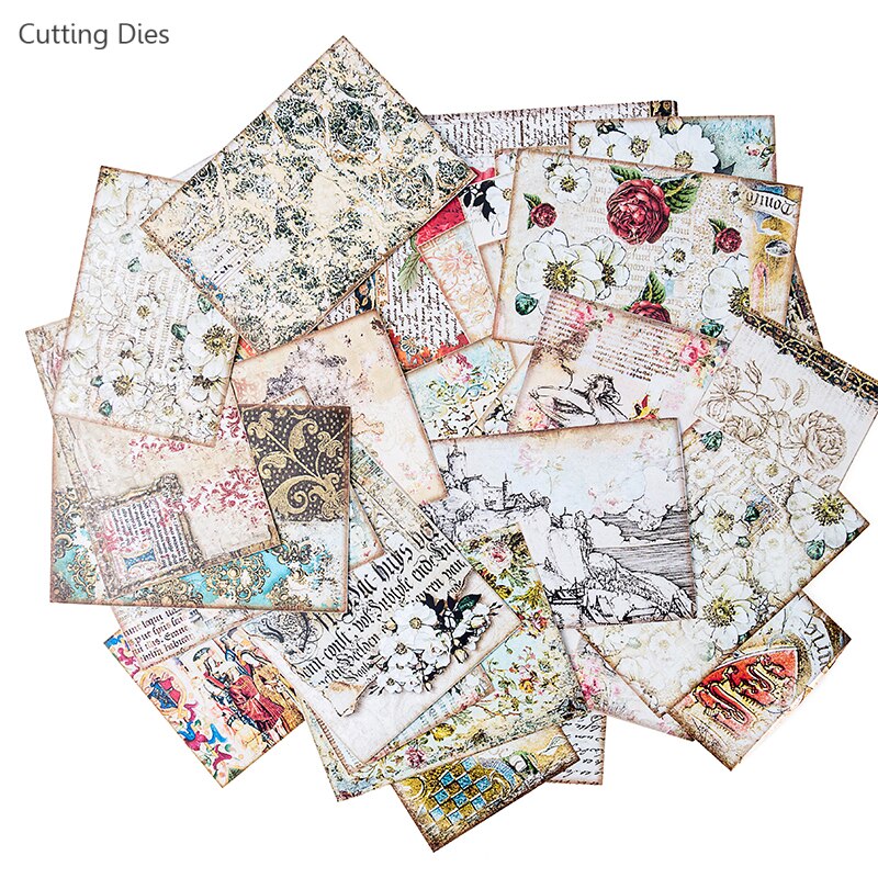 NAESM 180 Stks Vintage Scrapbook Papier, Vintage Gothic Journal