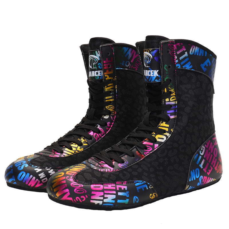 Superstar buty bokserskie męskie czarne buty zapaśnicze dla Unisex oddychające buty bokserskie dla mężczyzn antypoślizgowe Big Boy Wrestling Sneaker